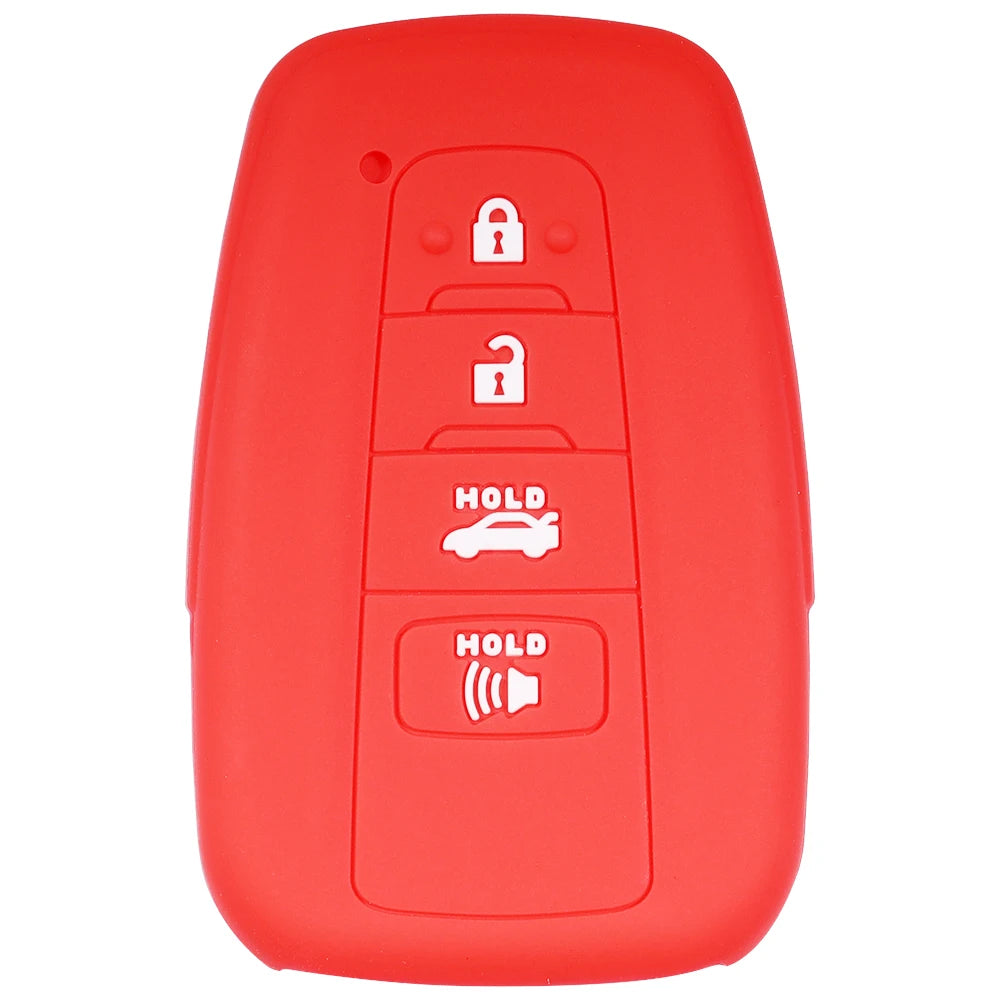 Lcyam Key Fob Cover Case Remote Protector Smooth Silicone Fits for Toyota Rav4 Corolla Camry Hilux Car Accessories Key Cover