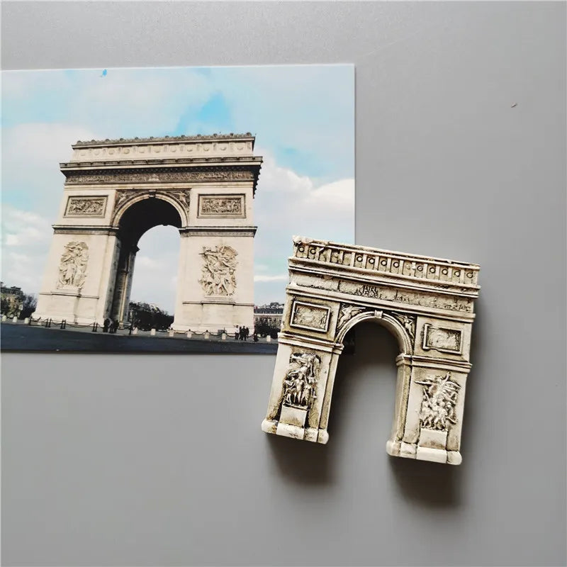 France  Paris Fridge Magnet Souvenir Carcassonne Cannes Imanes Para Riviera Arch of Triumph NICE Magnetic Stickers Home Decor
