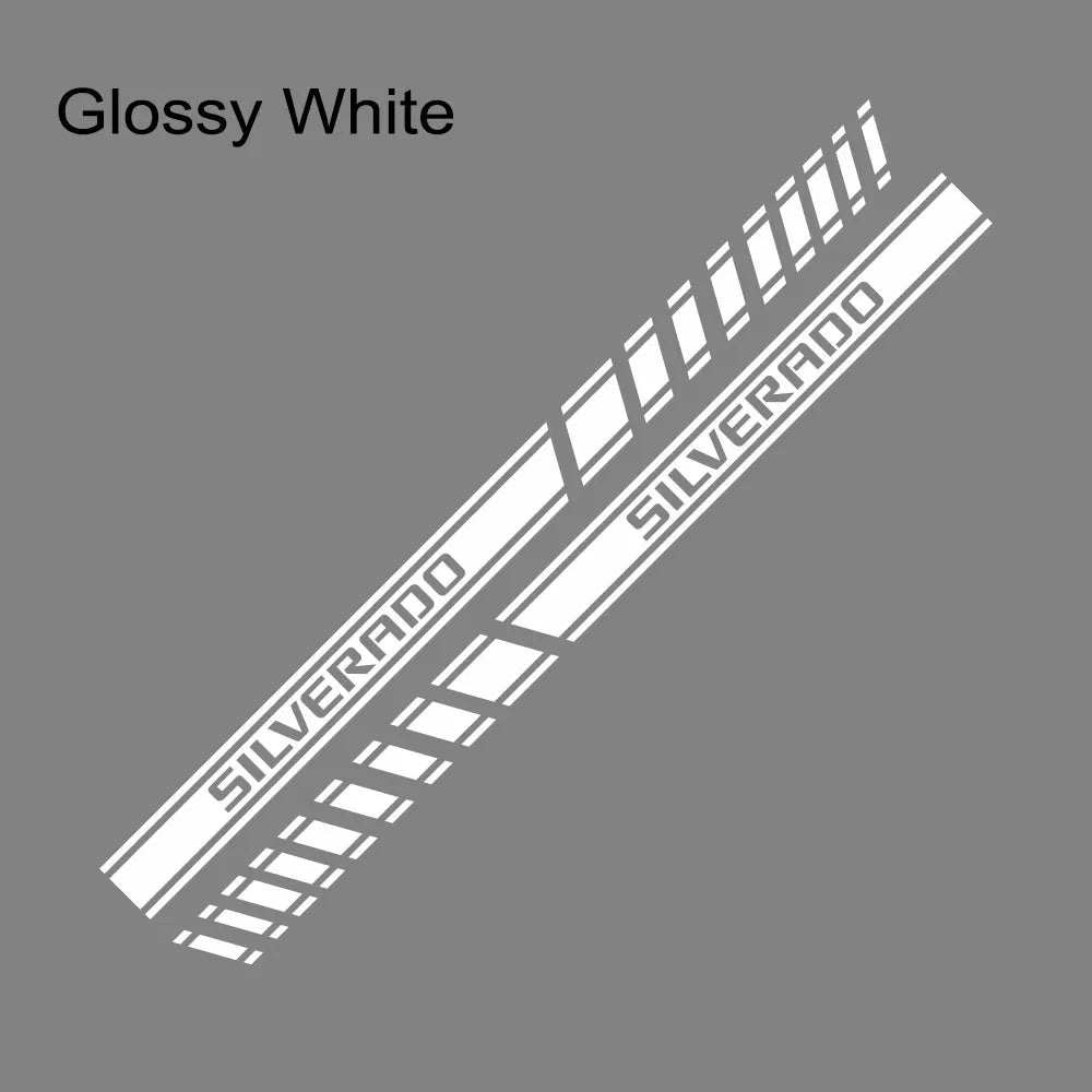 Pickup Door Side Stickers For Chevrolet Silverado 1500 LT LTZ WT Trail Boss RST Truck Stripes Decal Decor Cover Auto Accessories