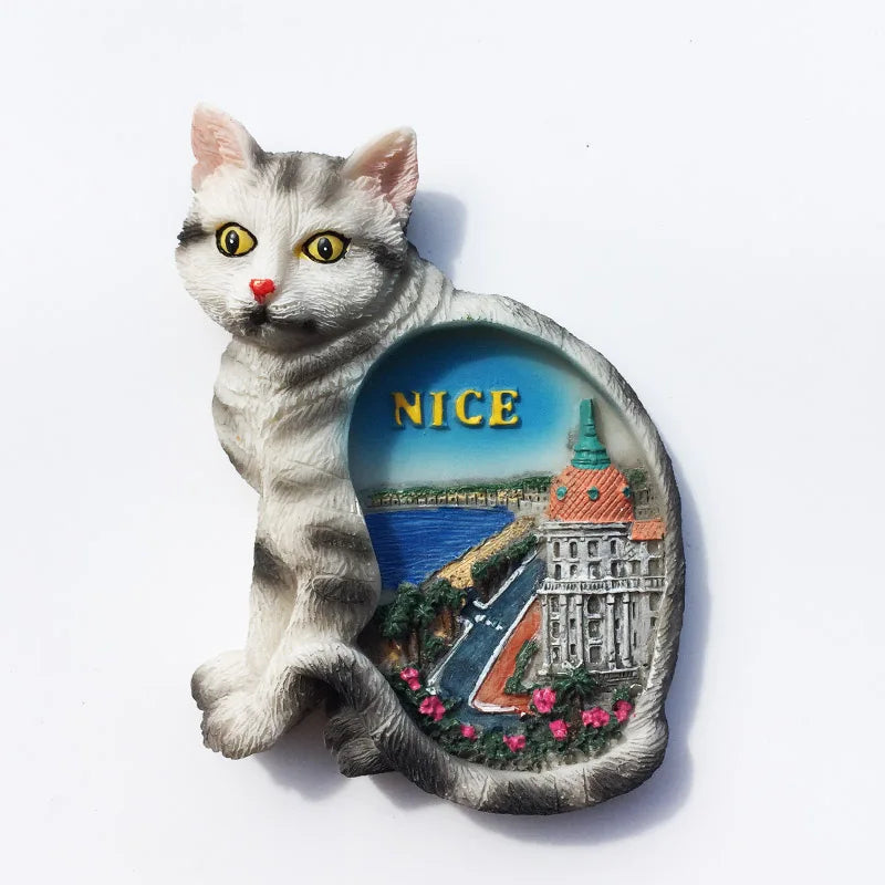 France  Paris Fridge Magnet Souvenir Carcassonne Cannes Imanes Para Riviera Arch of Triumph NICE Magnetic Stickers Home Decor