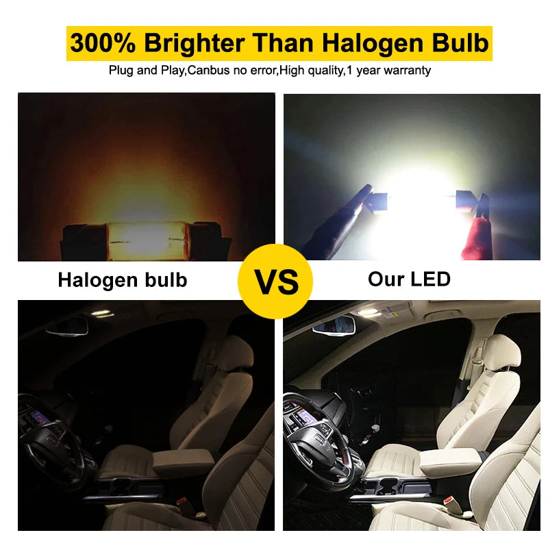 10pcs LED Interior Light Bulbs For Toyota Highlander Kluger 2021 2022 2023 2024 2025