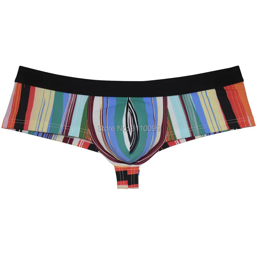 Men's Flowery Bulge Boxer Underwear Shiny 1/2 Coverage Cheeky Pouch Trunks Hot  Bikini Boxers Shorts