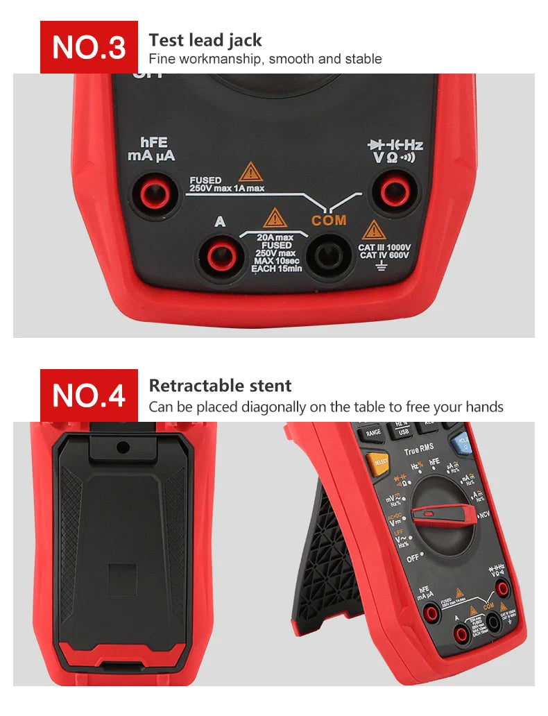UNI T Professional Digital Multimeters UT61B+ UT61E+ UT61D+1000V Analog Multimeter Resistance Capacitance Test Multi Tester
