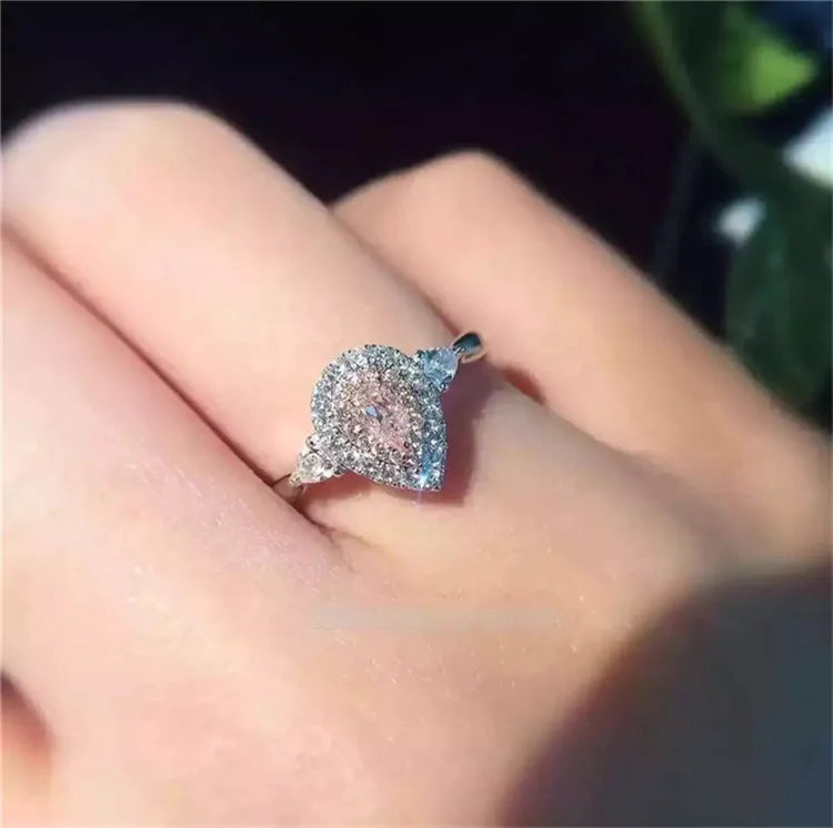 Cubic Zirconia White Gold Ring for Women - Bridal & Wedding