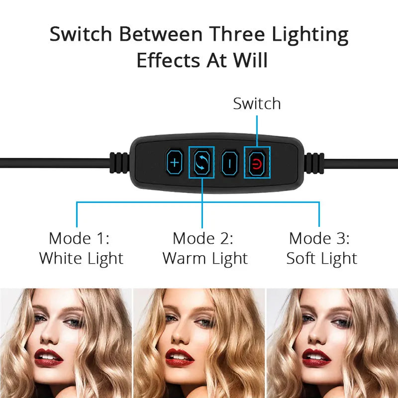 6.3 Inch LED Ring Light – USB Clip-On Selfie Light for Laptop, MacBook & Desktop | TikTok, YouTube & Zoom