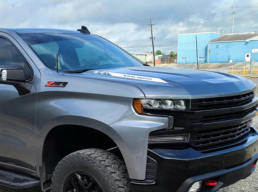 Pickup Hood Side Stickers For Chevrolet Silverado Trail Boss Graphics Truck Vinyl Covers Mountain Decor Decal Auto Accessories