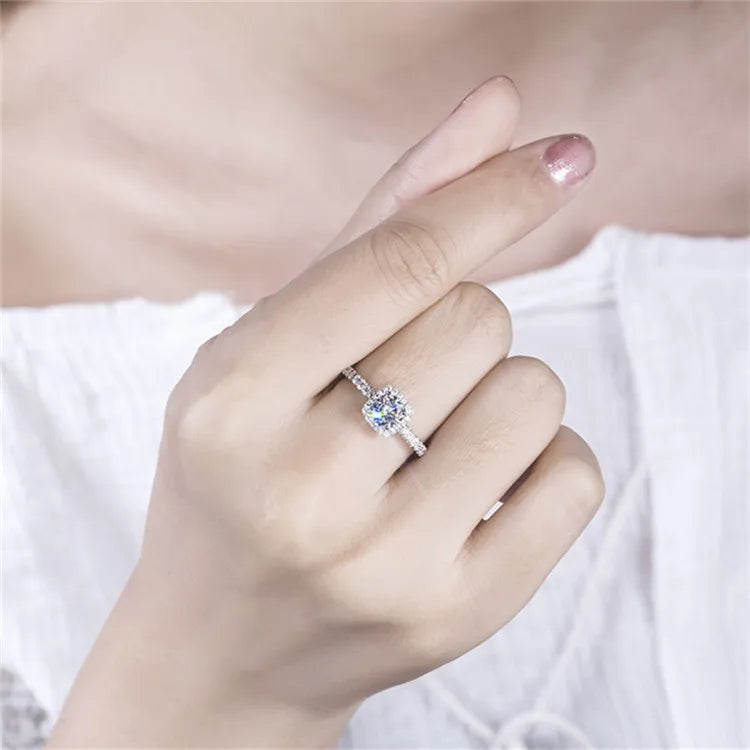 Cubic Zirconia White Gold Ring for Women - Bridal & Wedding