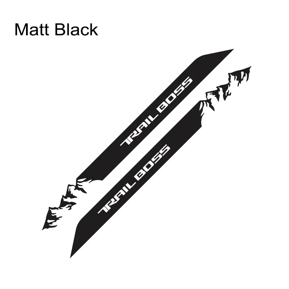 Pickup Hood Side Stickers For Chevrolet Silverado Trail Boss Graphics Truck Vinyl Covers Mountain Decor Decal Auto Accessories
