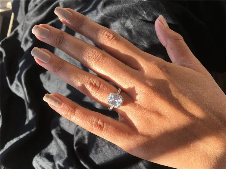 Cubic Zirconia White Gold Ring for Women - Bridal & Wedding