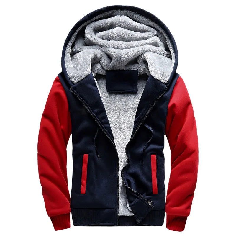 Men's Camo Fleece-Lined Hooded Jacket