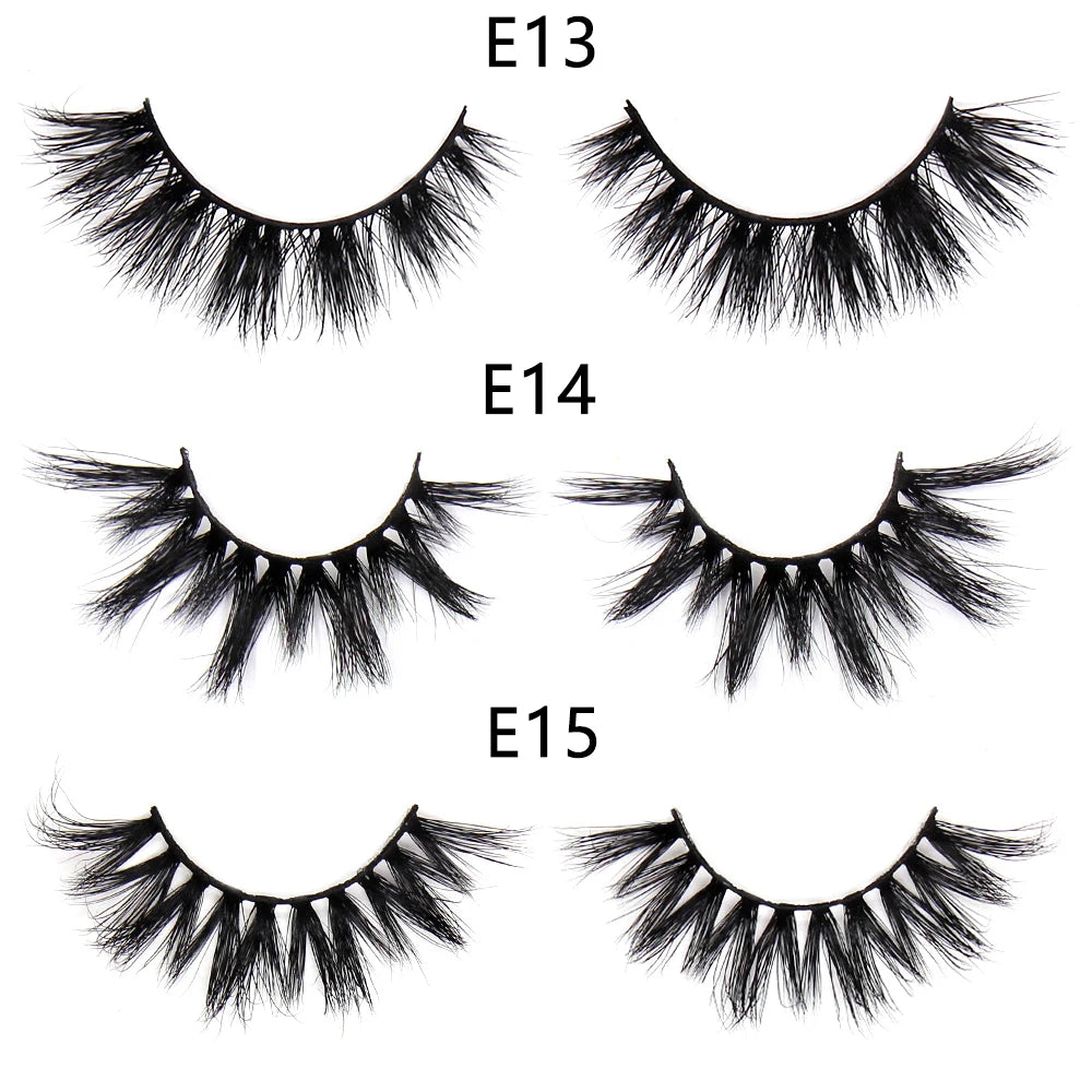 FOXESJI Makeup Eyelashes 3D Mink Eye Lashes Fluffy Soft Wispy Natural Lashes Extension Reusable Fake Lashes Mink False Eyelashes