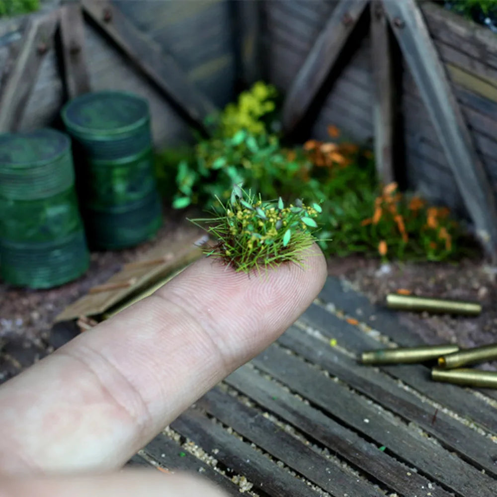 Scene Ground Weeds Vegetation Military  For Railway Artificial Mini Terrain Lawn Wargame Landscape Scenery Diorama Accessories