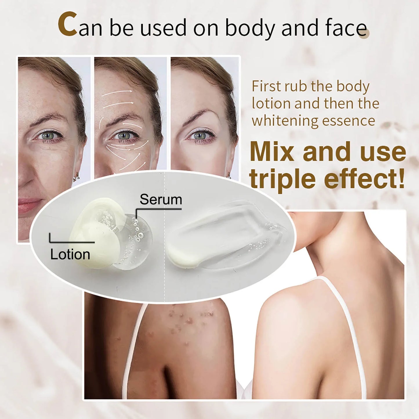 AILKE Multi-Vitamin Brightening Body Lotion – Vitamins A, E, B3 & B5 | Even Skin Tone & Radiance Moisturizer