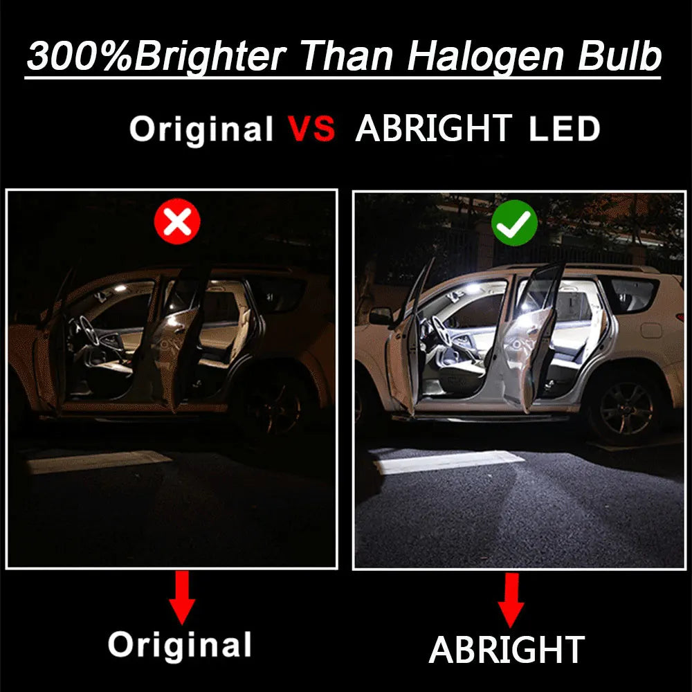 ABRIGHT Car LED Interior Light Canbus For Toyota Land Cruiser 100 Prado 120 150 Highlander CHR RAV4 Prius Avensis Corolla Auris