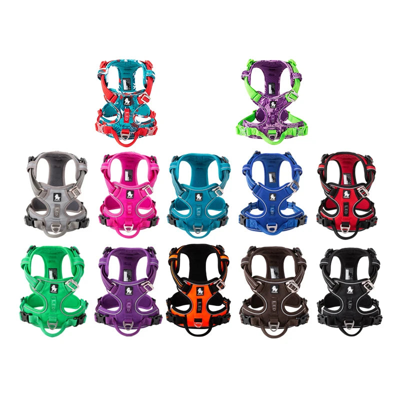 Truelove Reflective No-Pull Dog Harness – Adjustable Nylon Vest for Medium & Large Dogs | XS–XL (7 Colors)