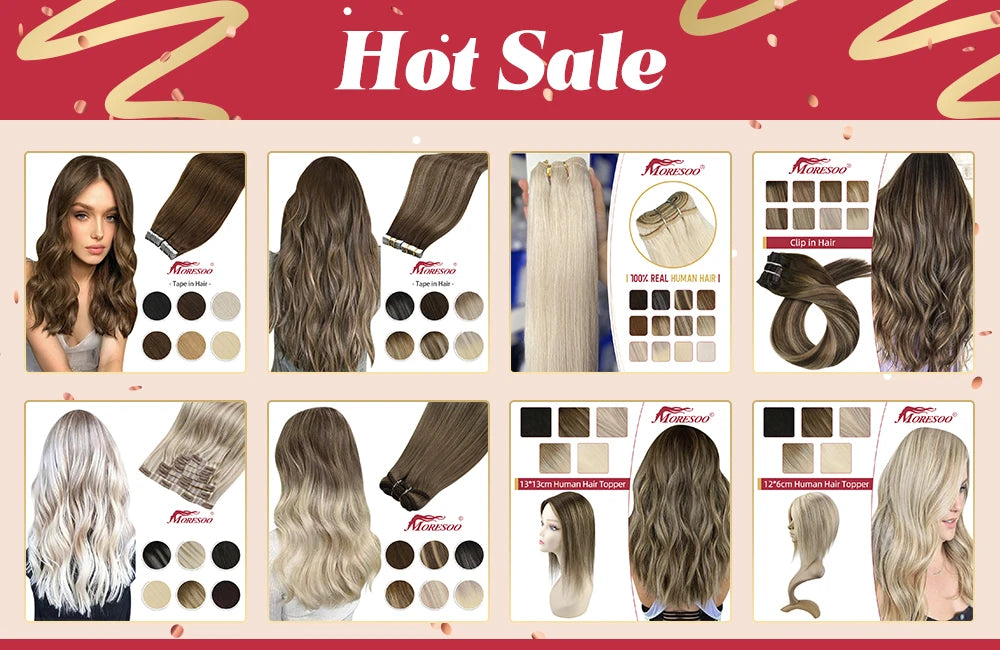 Moresoo Butterfly Weft Hair Extensions Pu Hole Weft Double Sided Genius Weft Bundles Hand Tied Weft Invisible Weave For Women