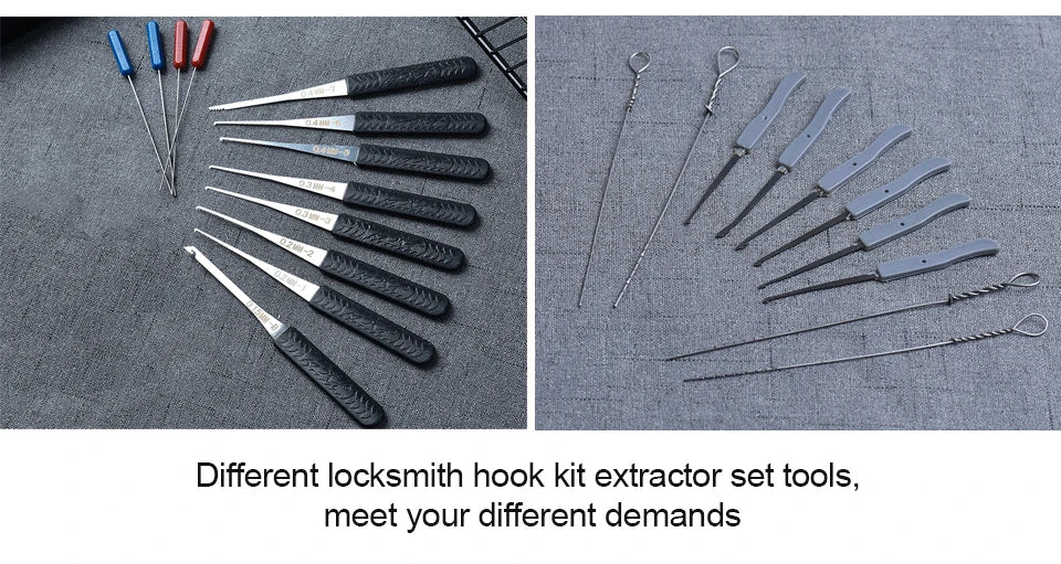 KAK Transparent Cutaway Practice Padlock Kit – Locksmith Training Lock with Broken Key Extractor & Wrench Tools