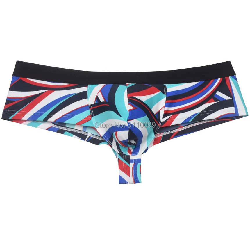 Men's Flowery Bulge Boxer Underwear Shiny 1/2 Coverage Cheeky Pouch Trunks Hot  Bikini Boxers Shorts