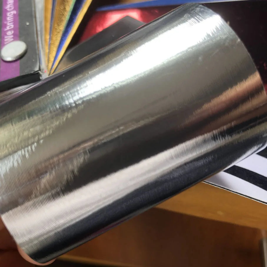 50cmx500cm Silver Brushed Aluminum Vinyl Wrap With Air Release Bubble Free Car Motorbike Sticker Wrapping
