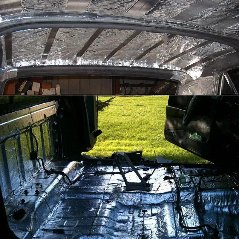 200*50cm 5/7/10mm Car Sound Mat Proofing Deadener Heat Noise Insulation Deadening Mat Hood Closed Cell Foam Accessories