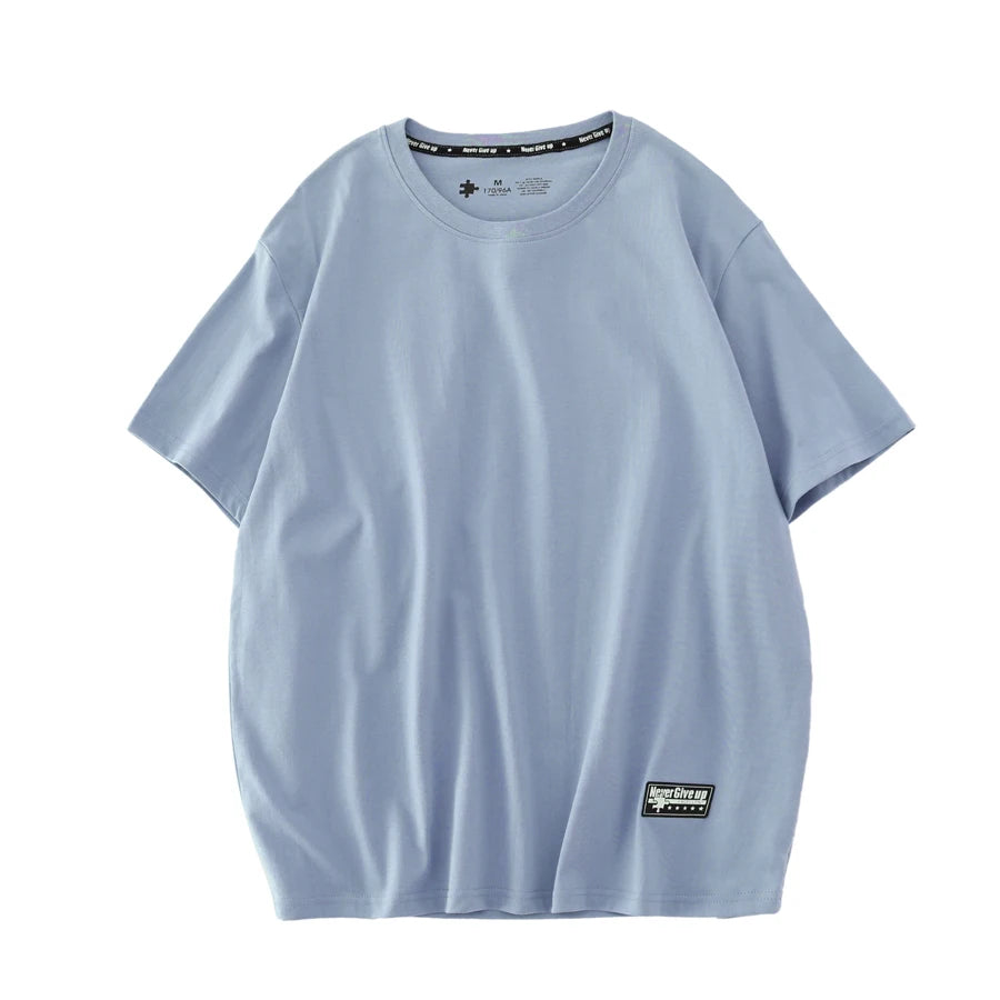 WAVLATII Women's 210 GSM Cotton Oversized T-Shirt – Purple Solid Casual Short Sleeve Tee