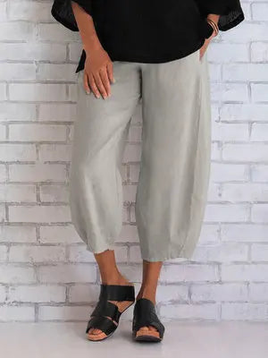Vintage Print Women Pants Fashion Irregular Casual High Waist Elastic Waist Straight Loose Trousers Summer Lady Cargo Pantalon