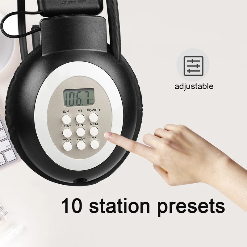 RETEKESS TR101 FM Headphone Radio Receiver Wireless Headset Radio Earphone Receiver Conference Interpretation Meeting Translate