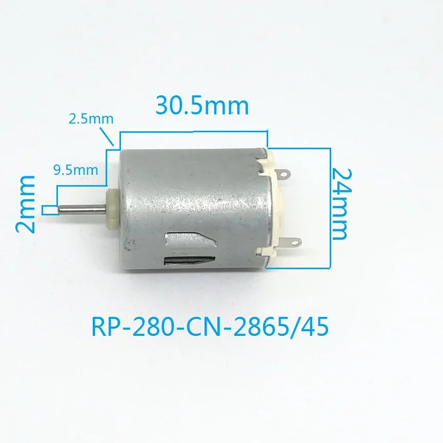 1PCS DC Motor RP-280-CN-2865/45 3-9.6VDC 6000-21800RPM Micro Motor 280 High Speed For Toy Car DIY