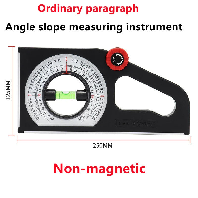 High Precision Angle Slope Measuring Instrument Magnetic Level Bubble Inclinometer Protractor Angle Finder Slope Scale Level