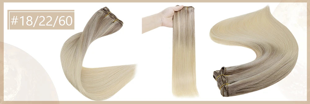 Full Shine Hair Bundles 100% Human Hair Weft Extensions Ombre Blonde Color100g Sew In Silky Straight Remy Skin Double Weft