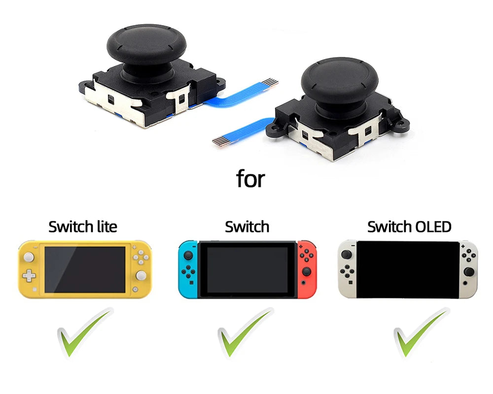 Replacement Joycon Joystick Thumb Stick Repair Kit for Nintendo Switch 3D Joystick Analog Sticks NS Lite Controller Repair Tool