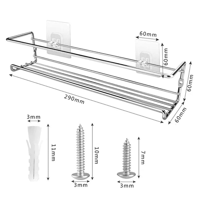 Wall-Mount Metal Spice Racks - Cabinet Door Organizer, 2 or 4 Pack - photo 6