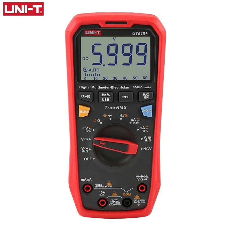 UNI T Professional Digital Multimeters UT61B+ UT61E+ UT61D+1000V Analog Multimeter Resistance Capacitance Test Multi Tester