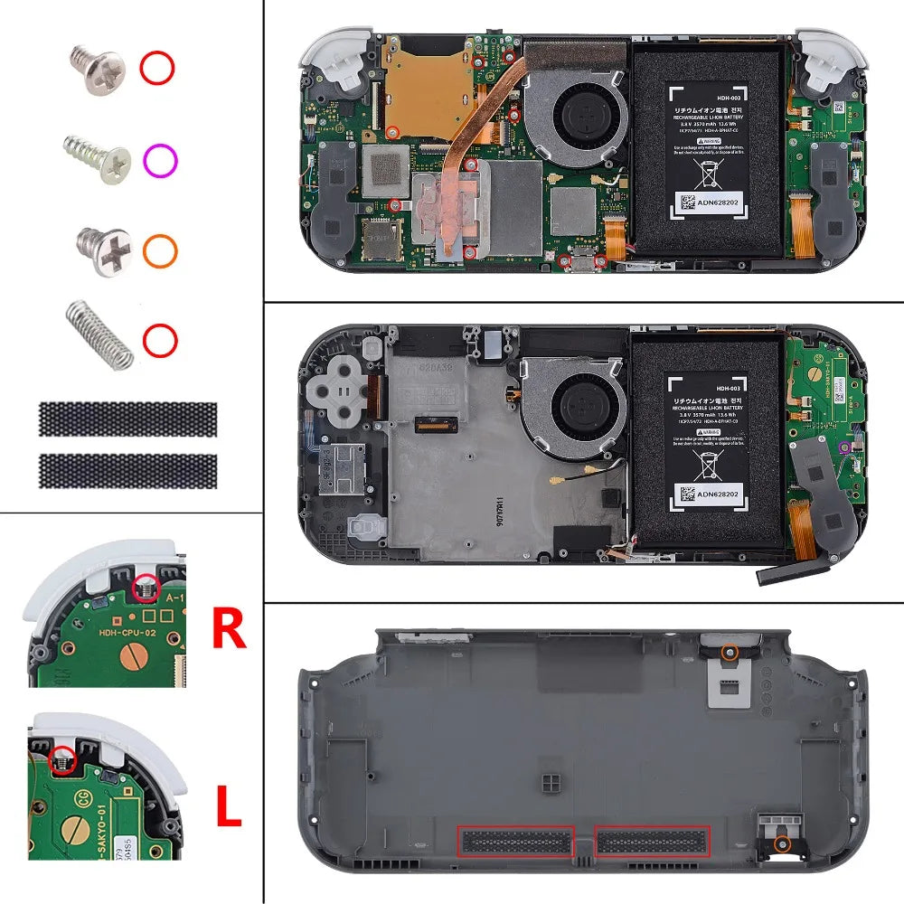 eXtremeRate Replacement Handheld Controller Housing Custom Shell with Screen Protector & ABXY Buttons for Nintendo Switch Lite