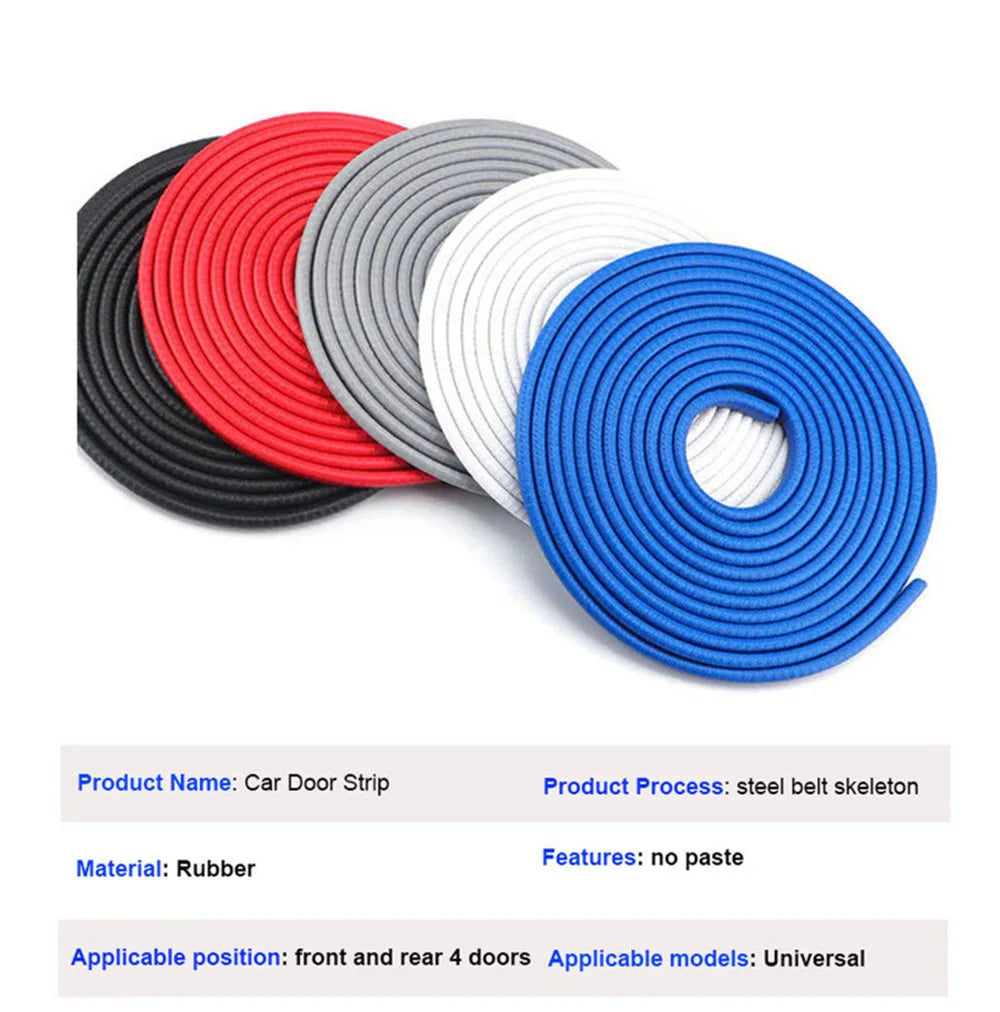Car Door Protector Edge Scratch Strip Guard Trim Automobile Door Anti Collision Protection Strip Steel Car-styling Accessory