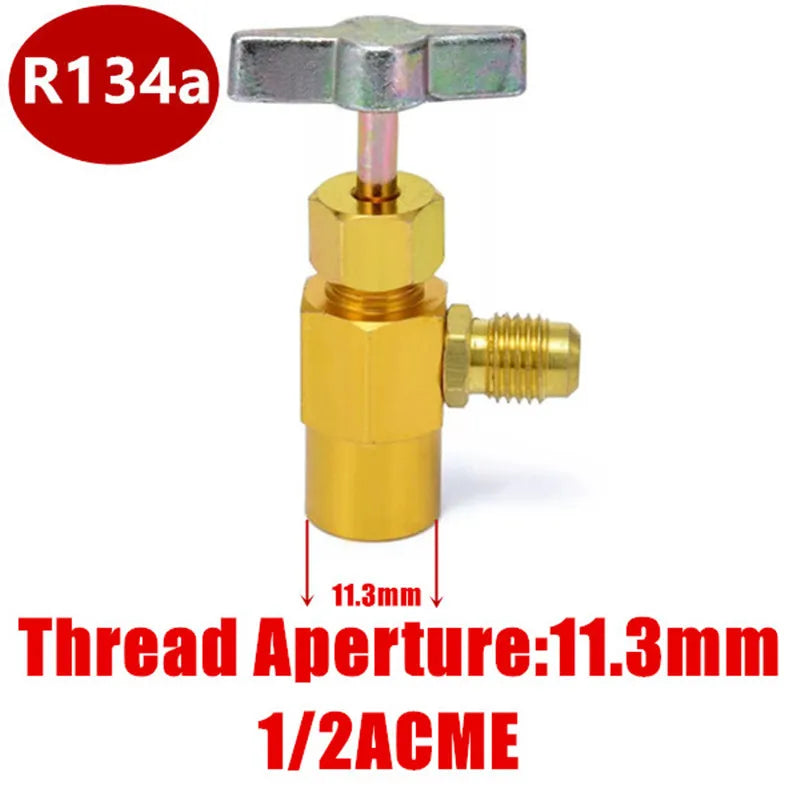 Tap On The Bottle R134 Valve Opener Car Can Tap Adapter Installation Gas Refrigerant Tool Mini Air Conditioner Accessories