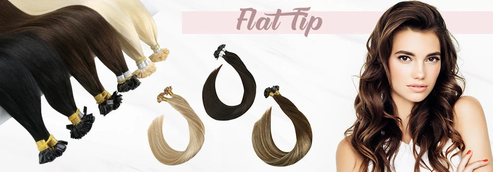Ugeat I Tip Hair Extensions Pre Bonded Hair Remy Fusion Hair 14-24 Inch 40g/80g Straight Stick Tip Human Hair