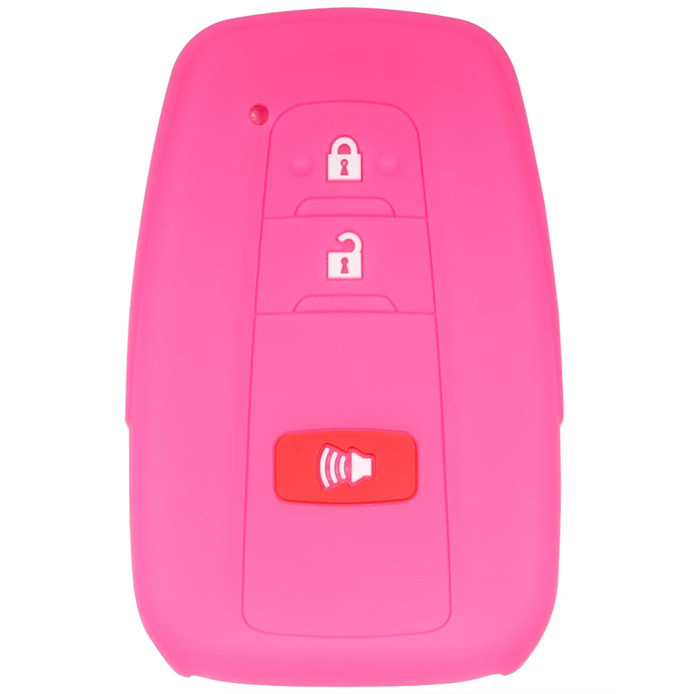 Lcyam Key Fob Cover Case Remote Protector Smooth Silicone Fits for Toyota Rav4 Corolla Camry Hilux Car Accessories Key Cover