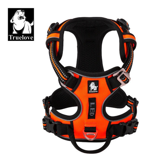 Truelove Reflective No-Pull Dog Harness – Adjustable Nylon Vest for Medium & Large Dogs | XS–XL (7 Colors)