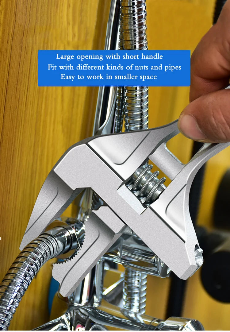 Adjustable Wrench Universal Monkey Spanner Multi-function plumbing Hand Tools Nut Sink Wrench Bathroom Pipe Large Open Spanner
