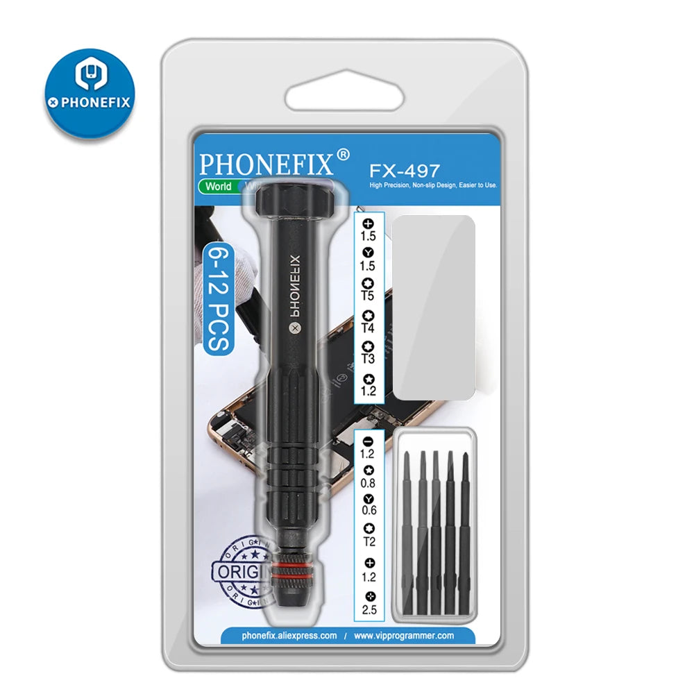 6 in 1 Screwdriver Set Phillips Slotted Y0.6 Precision Bits Set Mobile Phone Opening Screw Driver Kit For iPhone X-16PM Repair