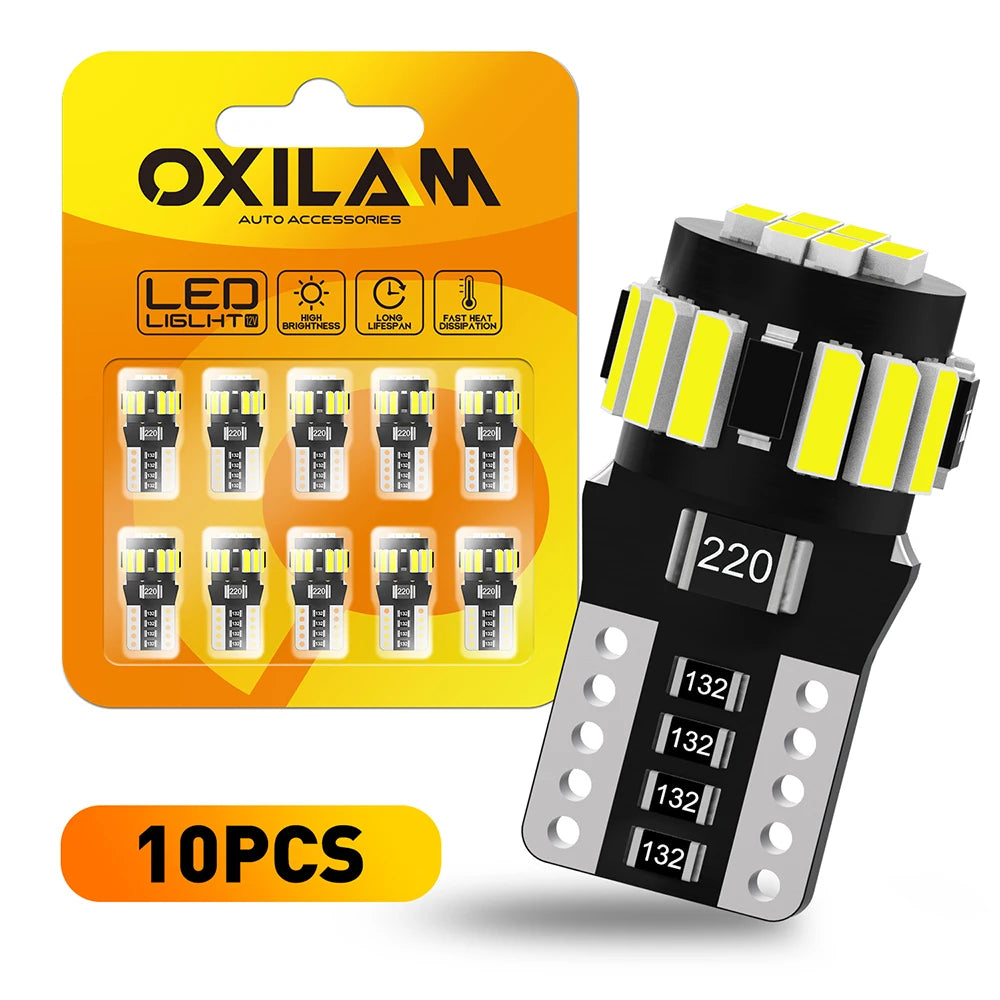 OXILAM 10-Pack T10 W5W LED Canbus Bulbs (194) for Mercedes-Benz