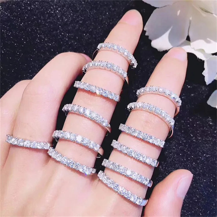 Cubic Zirconia White Gold Ring for Women - Bridal & Wedding