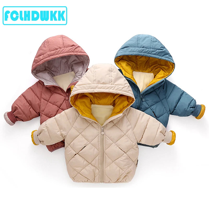 Kids Padded Winter Jacket - Velvet-Lined Warm Coat for Boys and Girls - photo 4