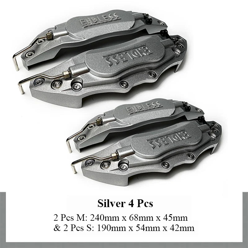 4PCS/2Pcs ENDLESS Aluminum Brake Caliper Covers Front Rear Blue Red Yellow Universal Caliper Cover Kit Decoration Car Styling