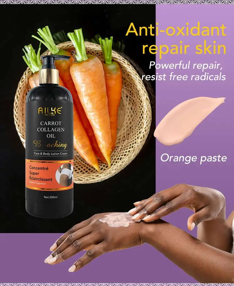 AILKE Whitening And Moisturizing Body Lotion, For Dark And Black Skin ,With Collagen Cleaning Skin, Reduce Dark Spots, 500ml