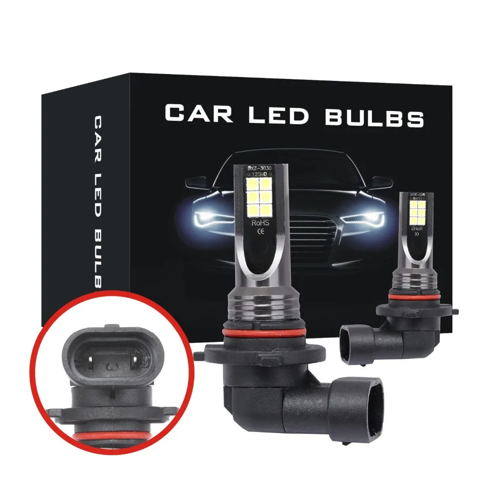 2Pcs 9005 9006 LED Headlight H11 H8 H9 H10 H1 H3 Car Fog Light Bulbs DRL H4 H7 Auto Driving Running Lamps 6000K 8000LM 80W 12V
