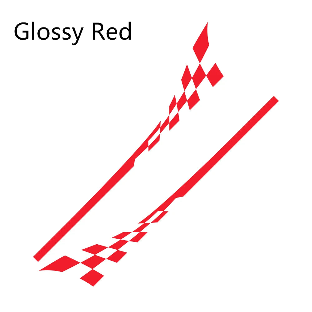 2Pcs Car Door Side Racing Sport Decal – Compatible with MINI Cooper R50 R52 R53 R56 R57 R58 R59 R60 R61 F54 F55 F56 F60