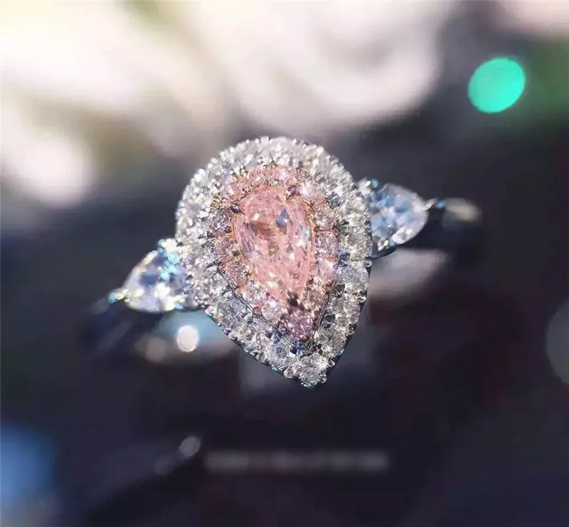 Cubic Zirconia White Gold Ring for Women - Bridal & Wedding