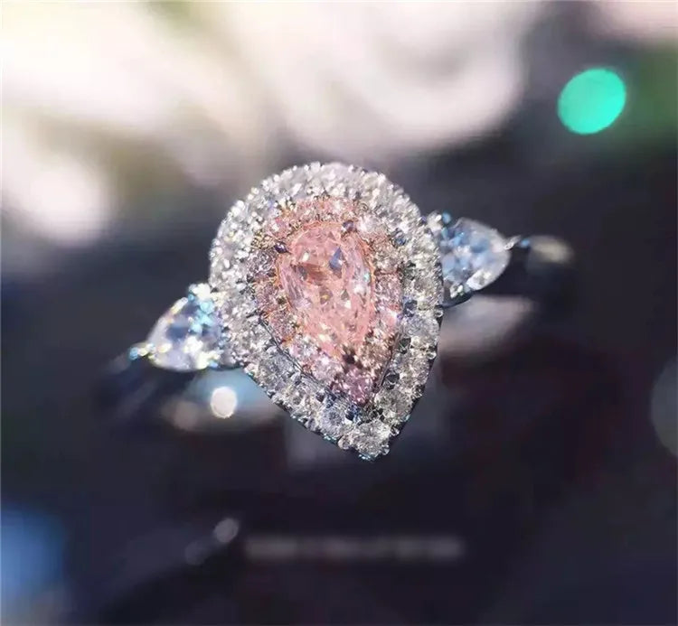Cubic Zirconia White Gold Ring for Women - Bridal & Wedding